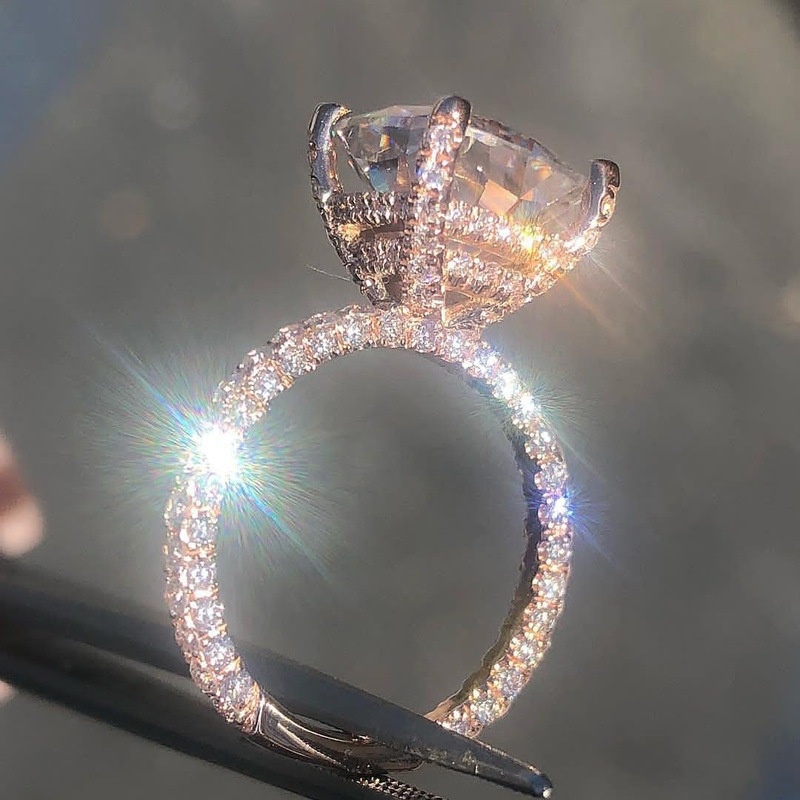 Nhẫn đính đá zircon hình vuông phong cách Âu Mỹ cổ điển sành điệu cho nữ