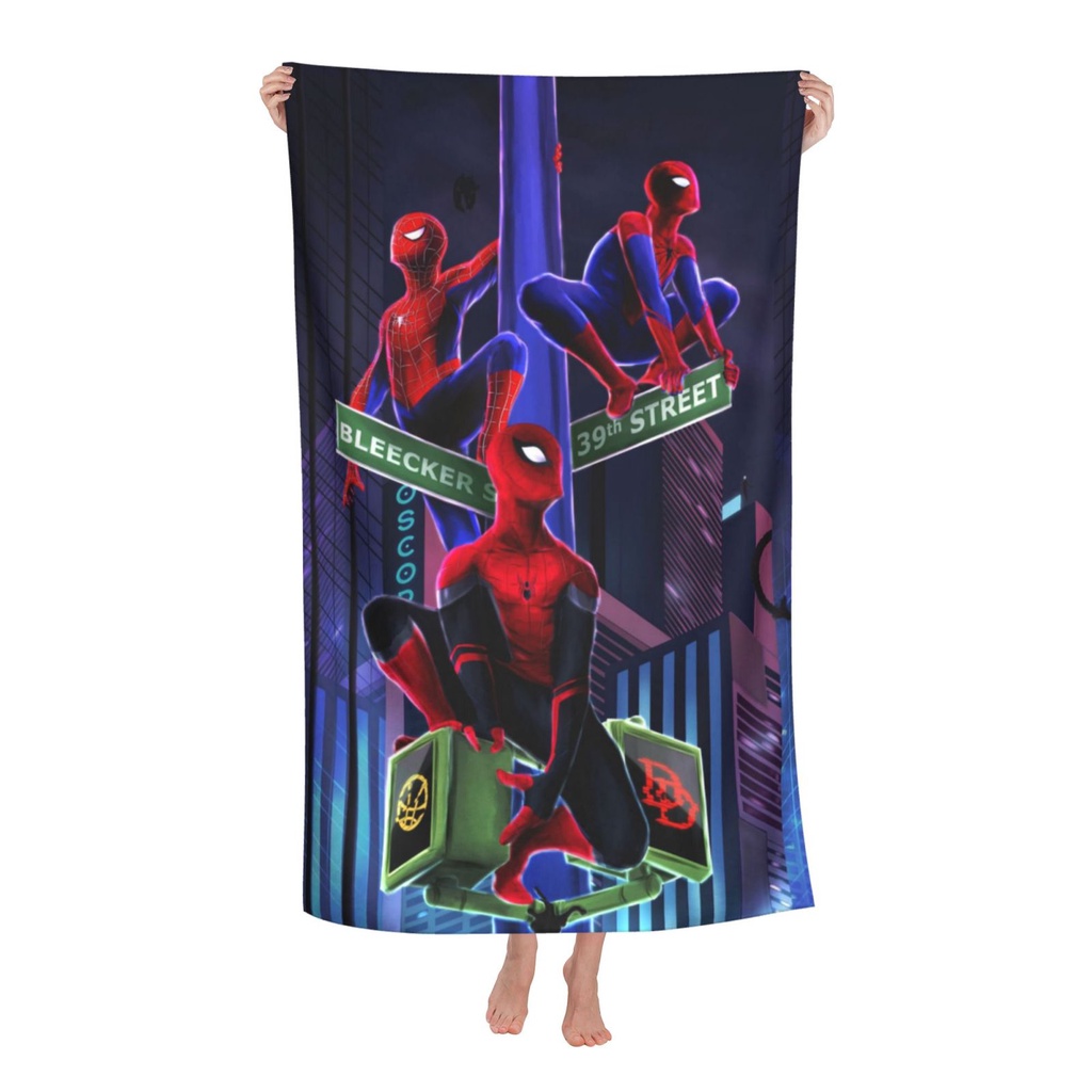Khăn Tắm Cỡ Lớn 80*130cm In Hình Người Nhện Marvel Độc Đáo Cho Nam Nữ