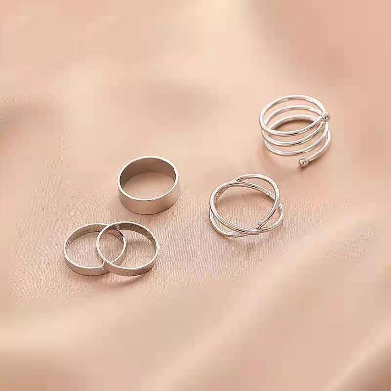 Nhẫn Đeo Tay Kim Loại Phong Cách Hàn Quốc Cho Nữ