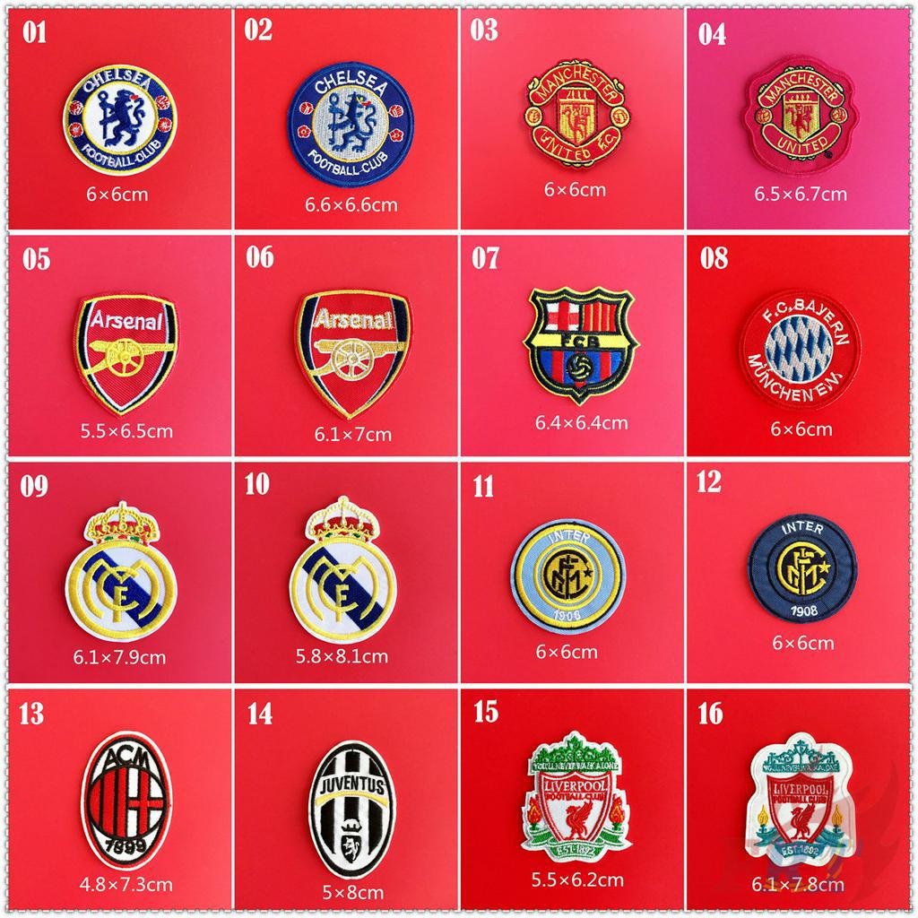 Miếng Vá Ủi Thêu Hình Câu Lạc Bộ Bóng Đá Độc Đáo