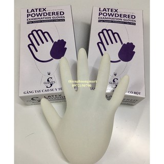Găng tay cao su có bột 100 cái/ hộp POWDERED LATEX VGLOVE