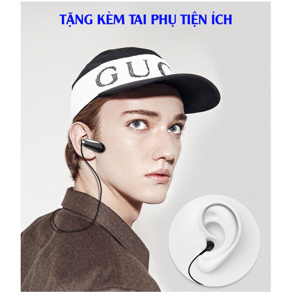 Tai nghe Bluetooth,Tai nghe không dây Chống nước,Pin 300mAh,Nói 48 giờ,Nghe nhạc 36 giờ-Hỗ trợ iOs và điện thoại Android