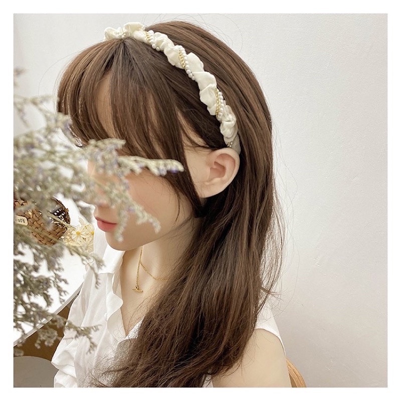 Cài tóc viền hạt nhựa soắn nữ tính