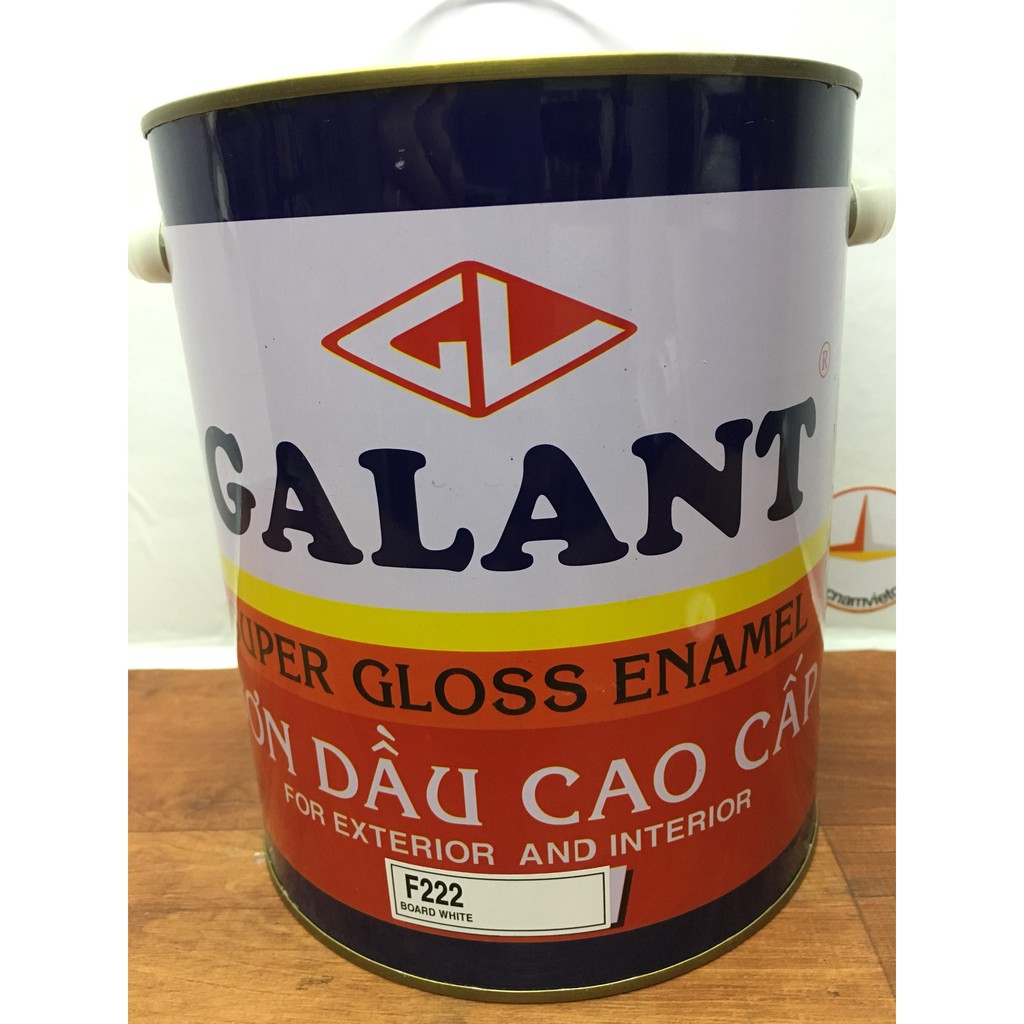 Sơn dầu cao cấp Galant tông màu đen, trắng, đỏ, bạc_lon 3L