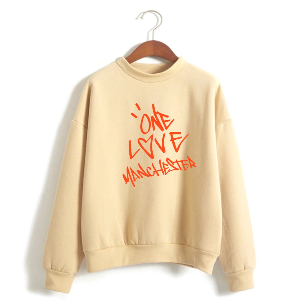 Áo Thun Sweater In Chữ ONE LOVE MANCHESTER Mùa Đông Mới Bán Chạy 2022 Cho Nữ