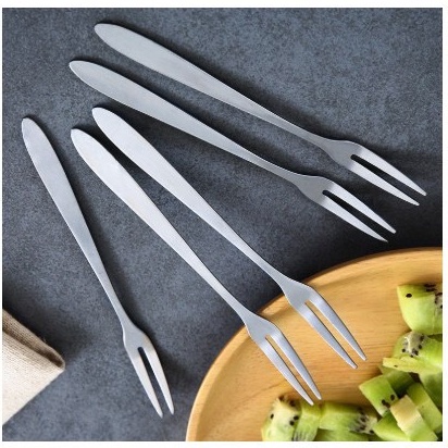 Vĩ 10 Nĩa inox ăn trái cây ăn ốc rau câu bền đẹp sáng bóng giá rẻ