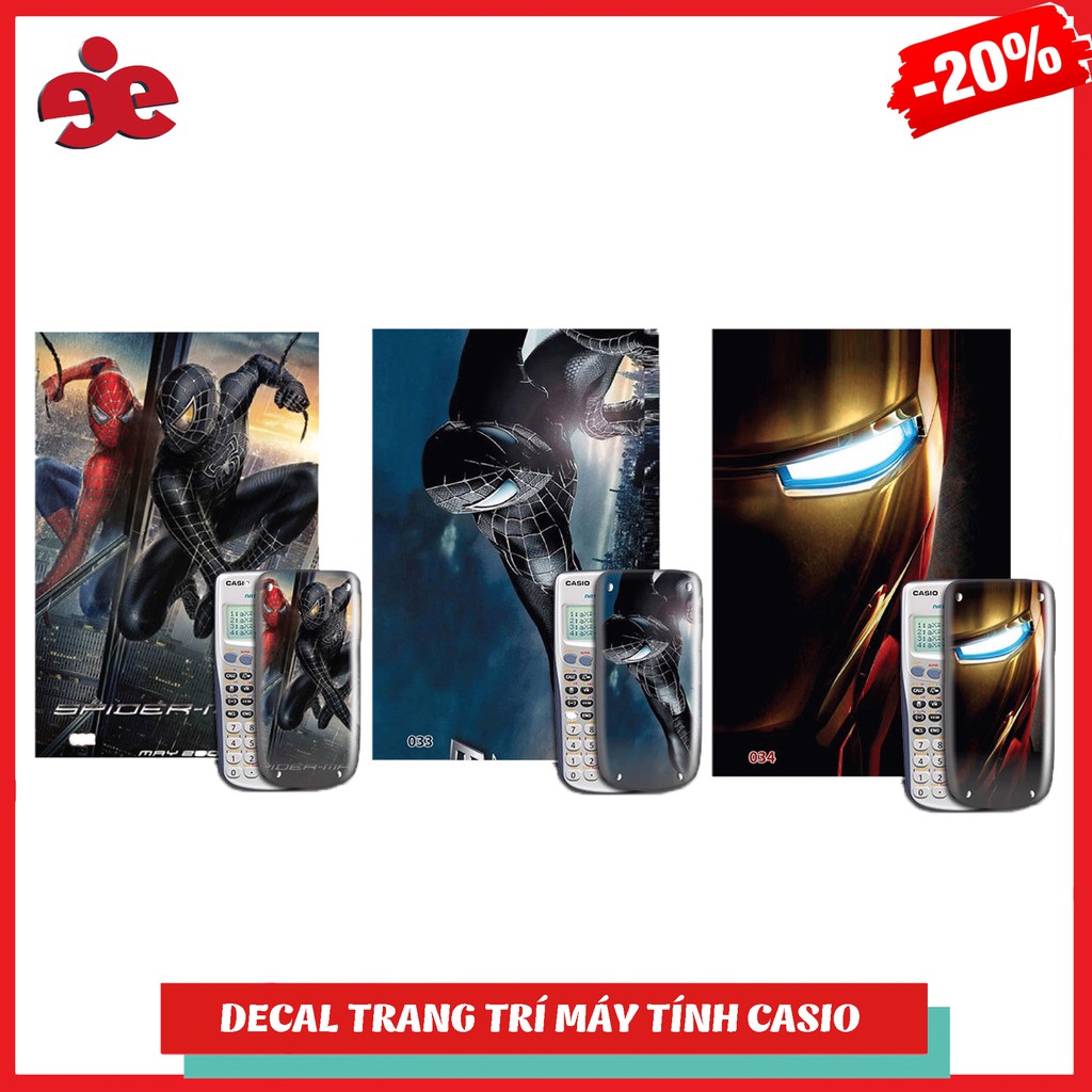 Bộ 6 decal trang trí máy tính casio/vinacal  - Combo siêu tiết kiệm