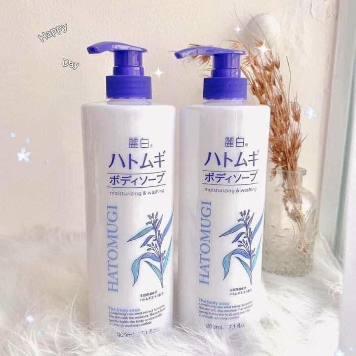 Sữa Tắm Trắng Da, Sữa Tắm Hatomugi Moisturizing Washing 800ml Dưỡng Ẩm Chiết Xuất Ý Dĩ Nhật Bản