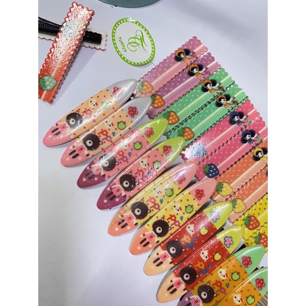 set 2 kéo mái họa tiết dễ thương phong cách dễ thương cho bé