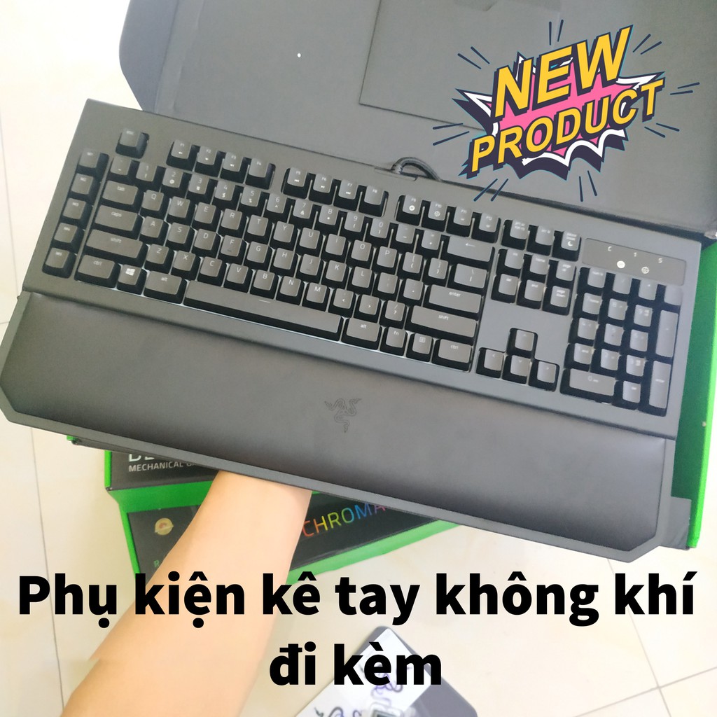 CHÍNH HÃNG - Bàn phím cơ thật chuyên game Razer Blackwidow Chroma v2 có led RGB cho laptop và máy để bàn gaming