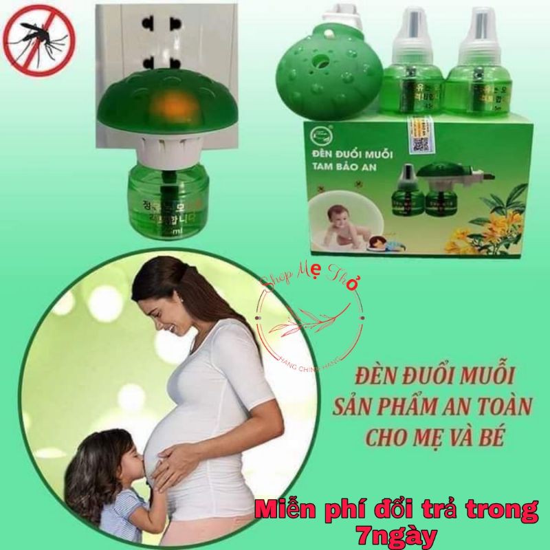 Đèn Đuổi Muỗi ,xông tinh dầu thiên nhiên [CHÍNH HÃNG] . Gồm 1 củ đèn và 2 lọ tinh dầu Hàn Quốc