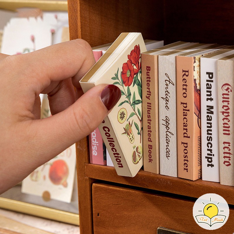 Quyển 80-100 tờ tranh vintage trang trí bullet journal, tập ảnh vẽ Châu Âu dán sổ tay