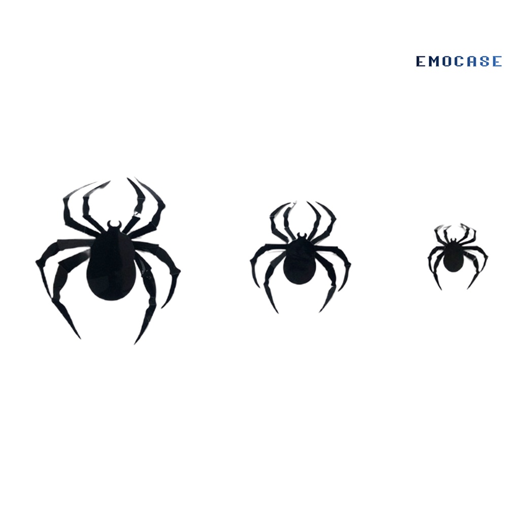 Set 12 Miếng Dán Tường Trang Trí Hình Nhện DIY