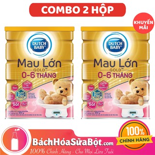 Combo 2 Lon Sữa Bột Dutch Baby Gold Mau Lớn - 900g