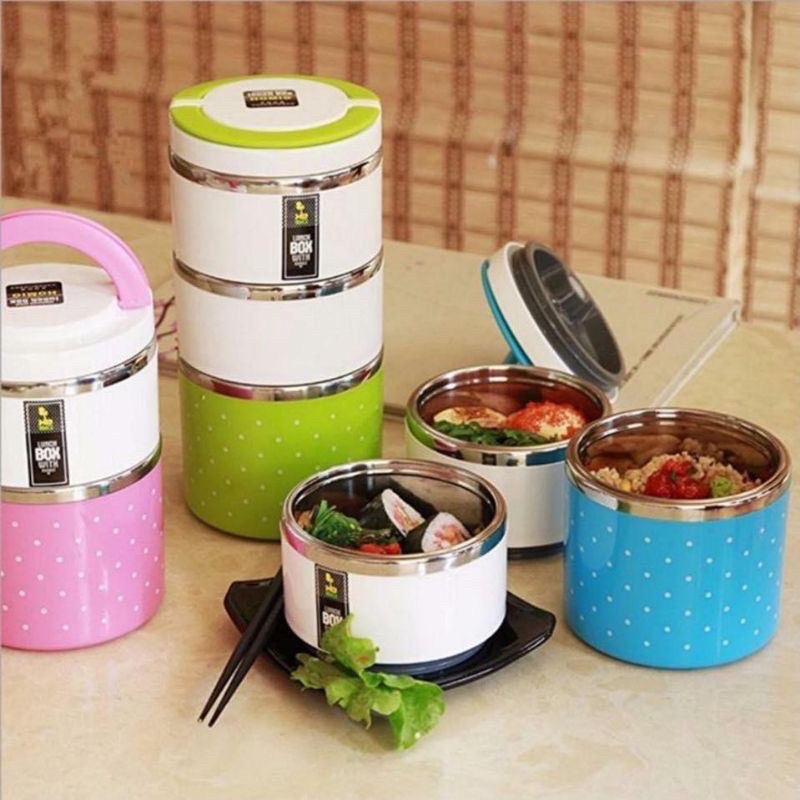 Hộp đựng cơm giữ nhiệt ionx 1 tầng 2 tầng,cặp lồng đựng cơm giữ nhiệt ruột inox Chất liệu inox 304 cao cấp, an toàn