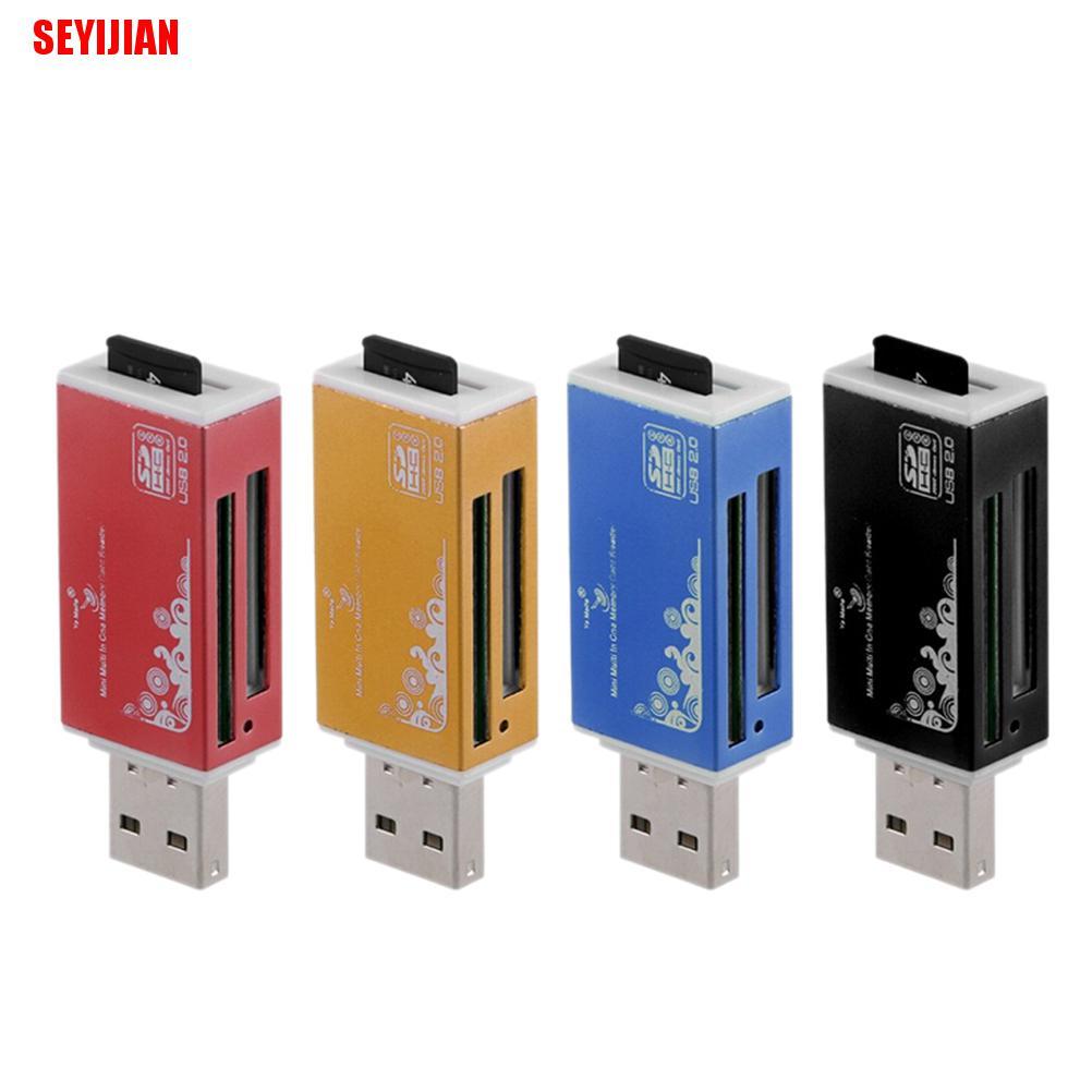 (SEY) For Micro Sd Sdhc Tf M2 Mmc Ms Pro Duo All In 1 Usb 2.0 Multi Memory Card Reader