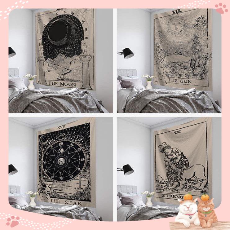 💖Tăng móc treo💖 Tranh vải treo tường 1m5x1m3 Decor phong cách bài Tarot Mina_shop