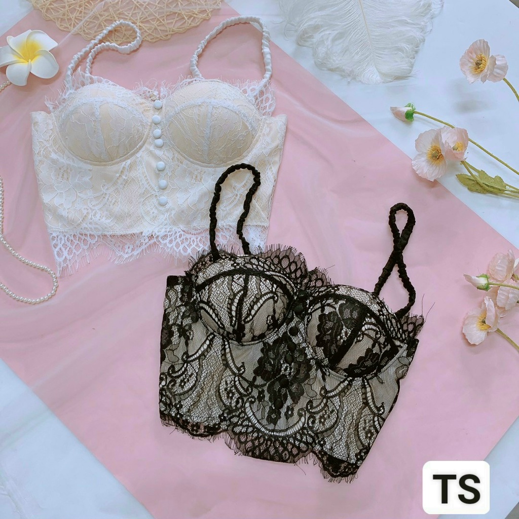Áo bralette ren cao cấp.áo bralette ren có mút nâng ngực hàng thái loại 1