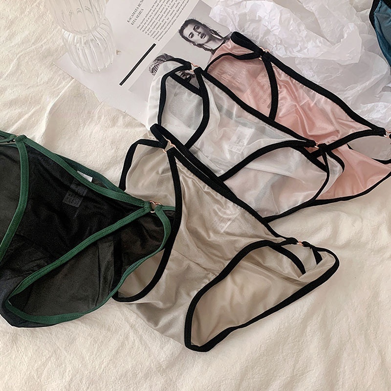 Quần Lót Lưới Siêu Mỏng Lưng Thấp Trong Suốt Mau Khô Gợi Cảm Cho Nữ