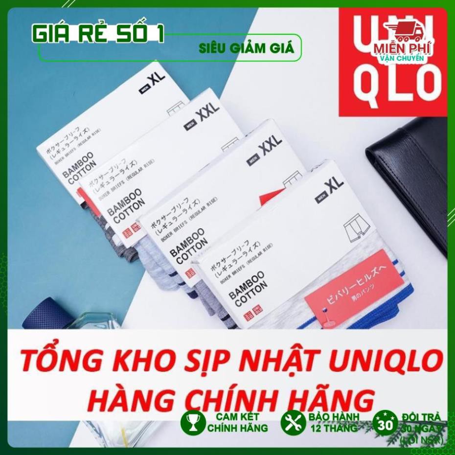 [Hộp 3 cái] - Quần Sịp Sợi Tre Uniqlo Chính hãng Nhật Bản mêm mượt, co giãn thoải mái, thoáng mát