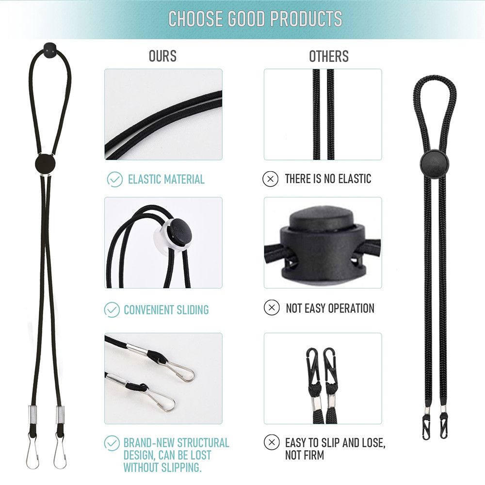 CLEVER The Mask Strap Is Adjustable In Length With A Comfortable Multi-colored Anti-lost Clip