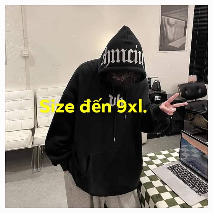 Áo hoodie tay dài nam nữ form rộng, phong cách hàn quốc, size từ M đến 9XL, bigsize nam nữ