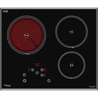 Bếp điện từ Canzy CZ BMIX65I nhập khẩu ITALY, Bếp ba: 2 từ + 1 hồng ngoại