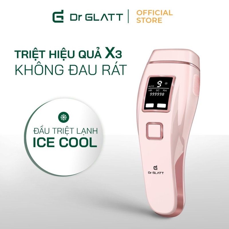 Máy triệt lông DR GLATT IPL PRO, trẻ hoá da, trị mụn, triệt lông an toàn