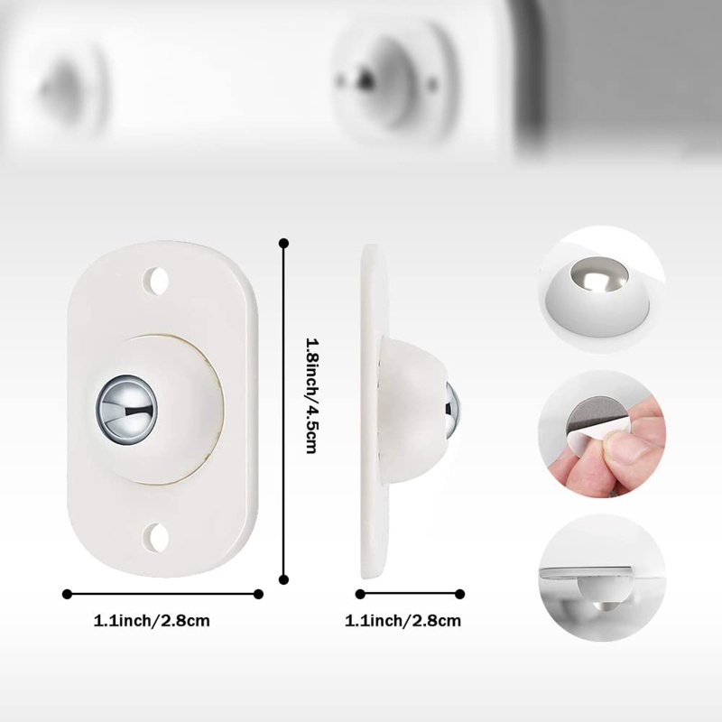 Set 4 Bánh Xe Mini Xoay 360 Độ Chuyên Dụng° Hộp Đựng Đồ Nội Thất Bằng Thép Có Con Lăn Tiện Dụng