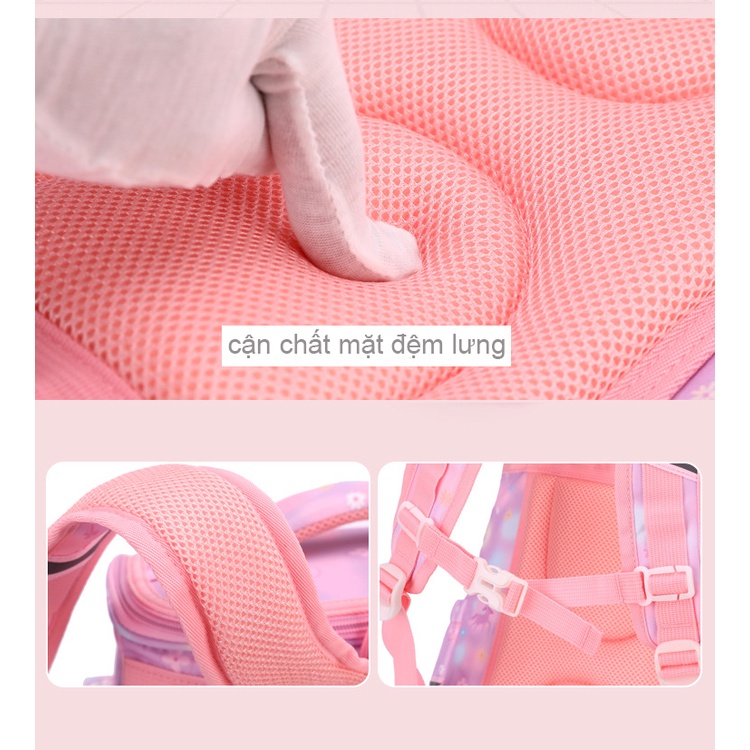 Balo chống gù cao cấp cho bé gái đi học tiểu học form hộp size lớn COCASHOP 3196
