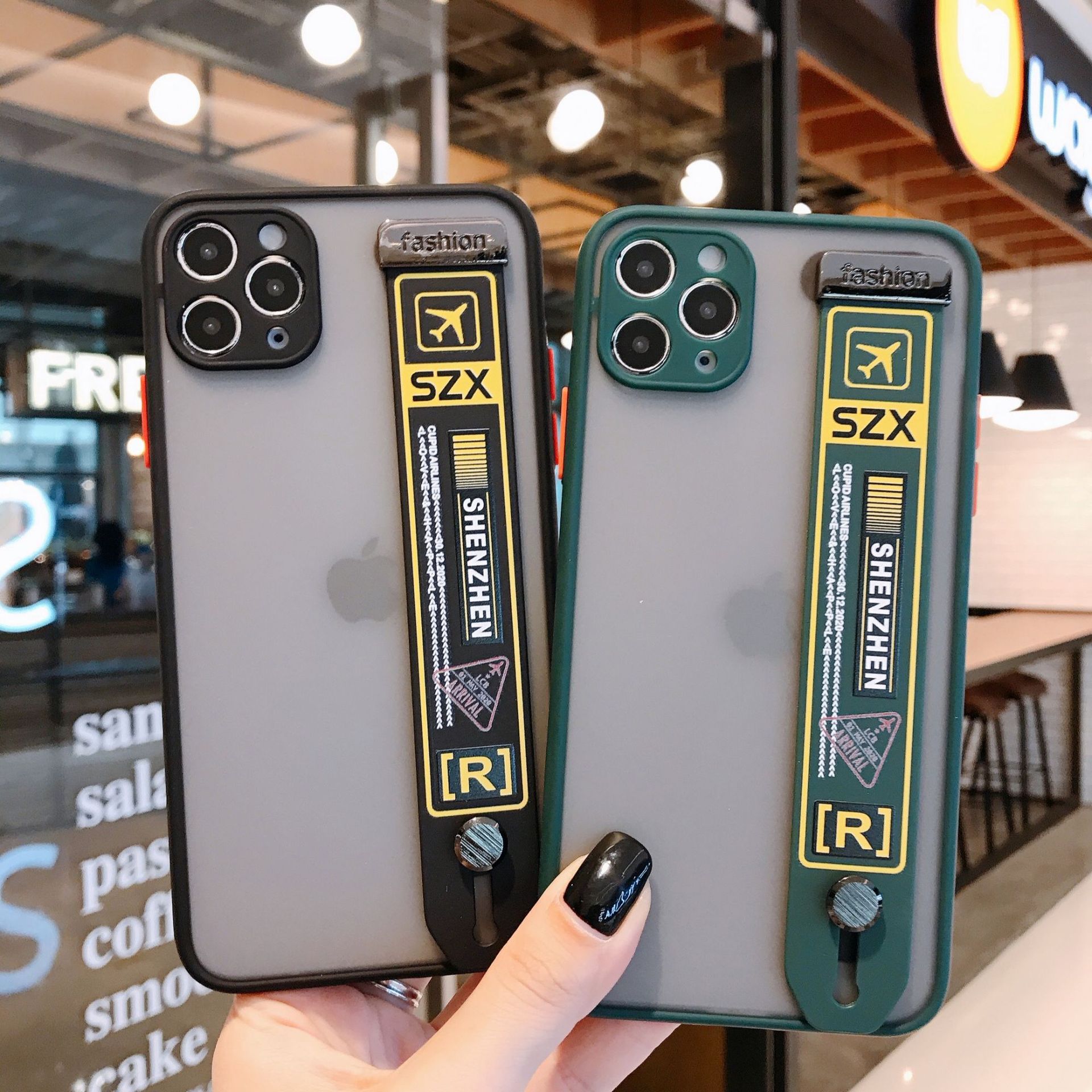 Ốp điện thoại mềm có dây đeo tay tiện dụng cho Iphone 11 Pro Max X Xr Xs Max 7 8 6 Plus 8 Plus