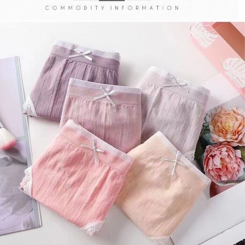 Quần Lót Nữ Cotton Kháng Khuẩn Viền Ren Đáng Yêu QL 06 RENEE Store