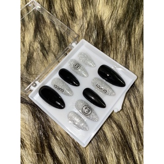 🎀 Nail box , móng up thiết kế đen nhũ flash 🎀