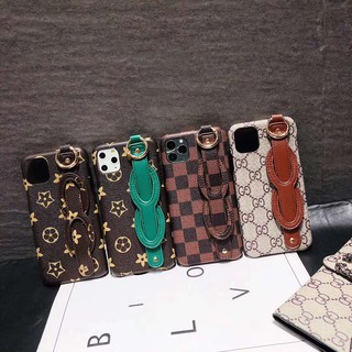 Ốp Điện Thoại Bằng Da Có Quai Đeo Tay Cho Iphone 11 Promax / Iphone Xs / Xr / Iphone Se
