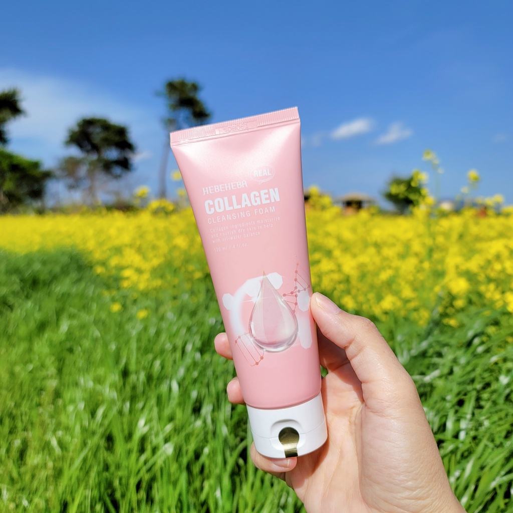 Sữa Rửa Mặt Hebeheba Charcoal - Collagen - Rice - Aloe - Greentea Cleansing Foam 120ml