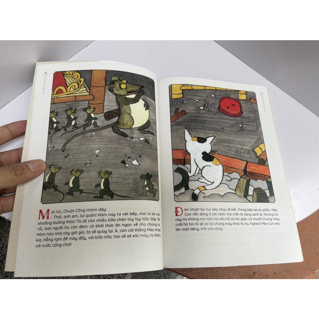 SáchNXB Kim Đồng - CÁI TẾT CỦA MÈO CON – Ngô Mạnh Lân– Nguyễn Đình Thi – ấn bản kỷ niệm 65 năm thành lập NXB Kim Đồng