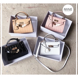Túi HM mini size 20cm da rắn T0122