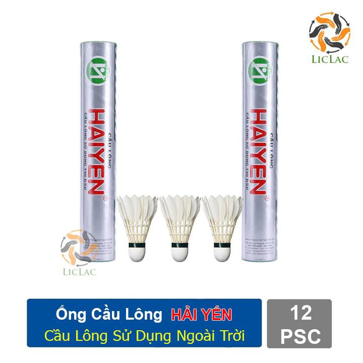 Ống Cầu Lông Hải Yến Cao Cấp 12 quả (Bạc Dài) Hàng Việt Nam Chất Lượng Cao, Cầu Lông Sử Dụng Ngoài Trời