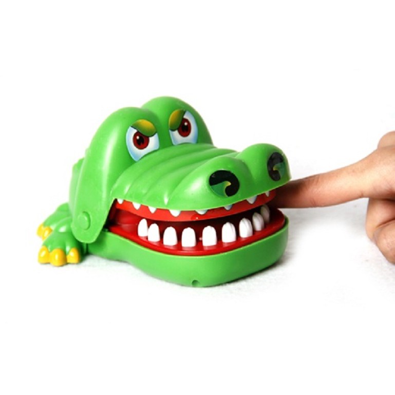 Bộ trò chơi khám răng cá sấu OEM Xanh