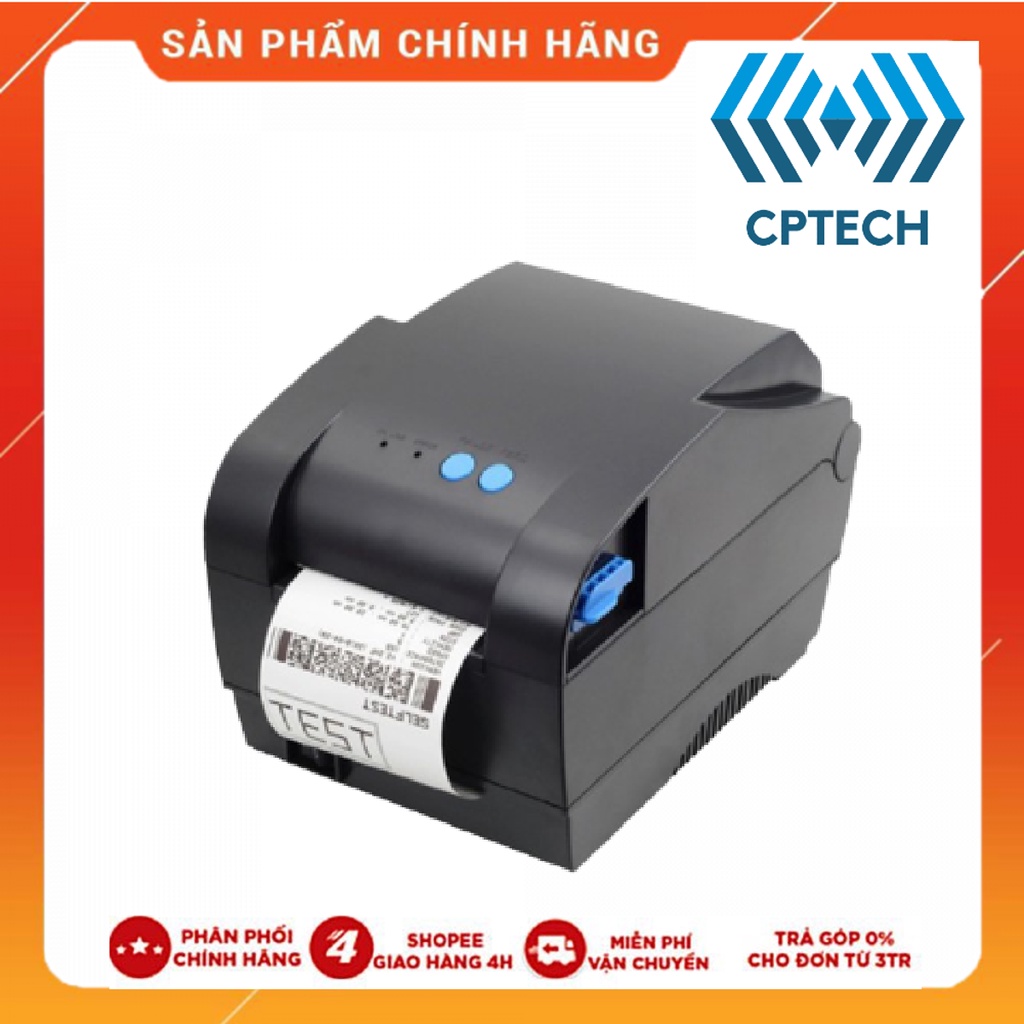 Máy in tem + in hoá đơn K80 Xprinter XP 365B in đơn hàng GHTK, in tem nhãn và phiếu giao hàng các sàn TMĐT