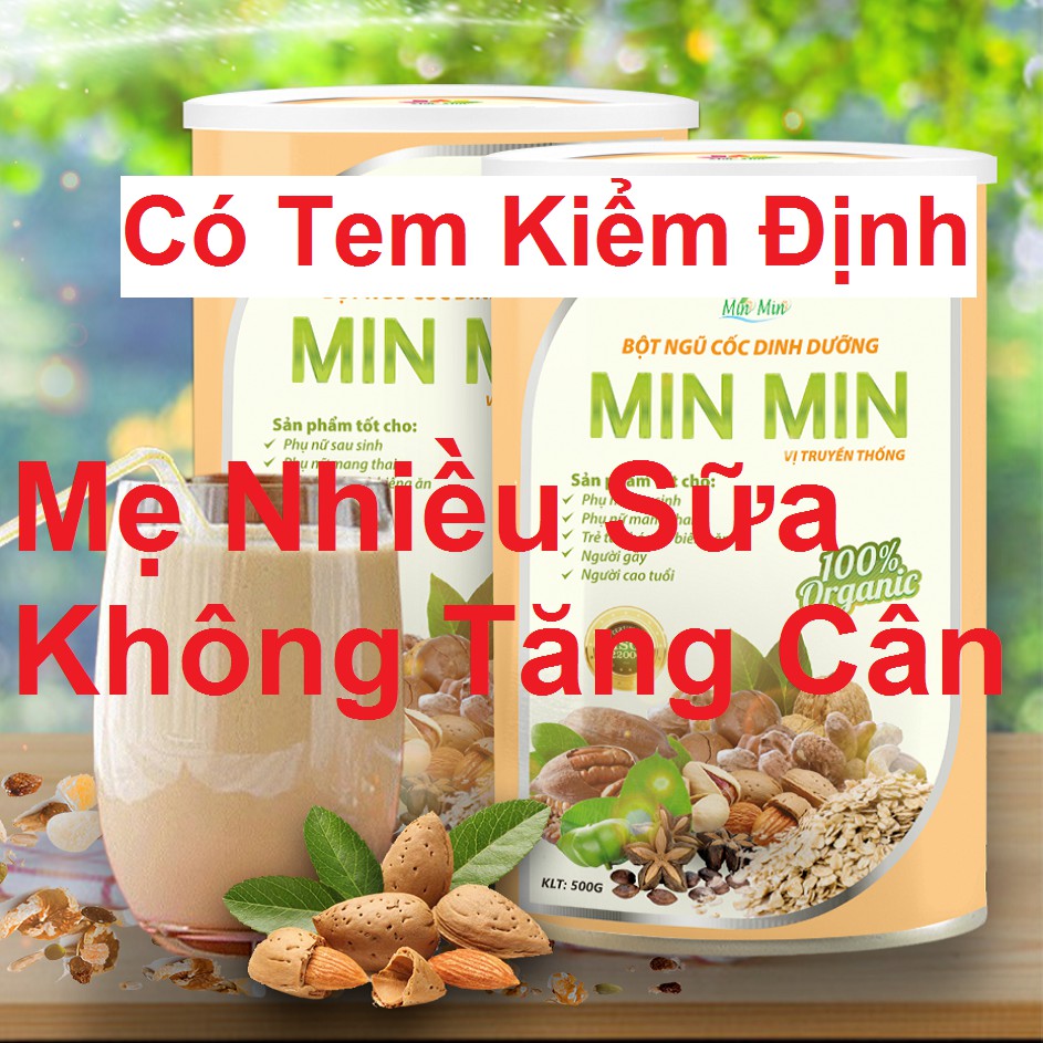 Ngũ Cốc Lợi Sữa Min Min FREE SHIP Ngu Coc Loi Sua MinMin Mẹ Nhiều Sữa Sau Sinh Mẹ Bầu Không Tăng Cân Ngủ Cóc