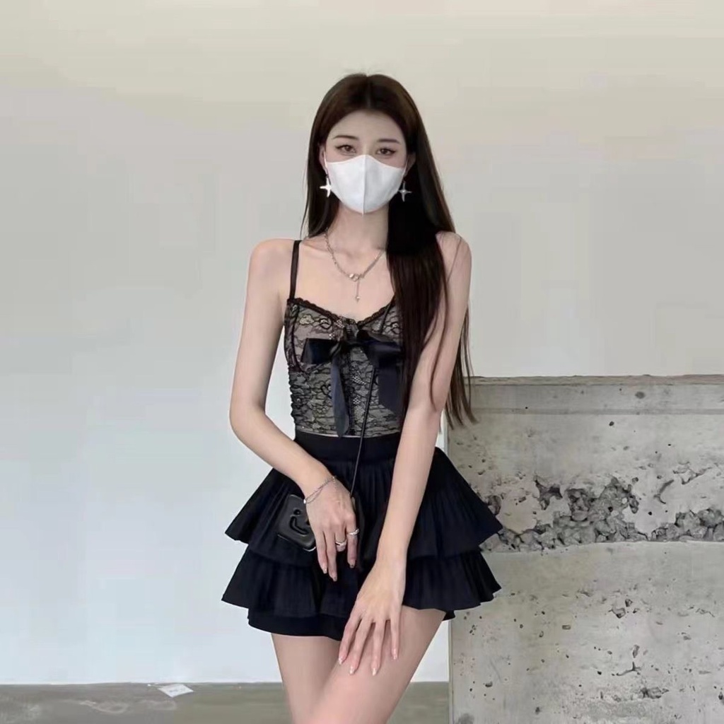 Chân Váy Xếp Ly 2 Tầng Size SML Có Quần Trong Loại 1 Chuẩn Hàng Qc