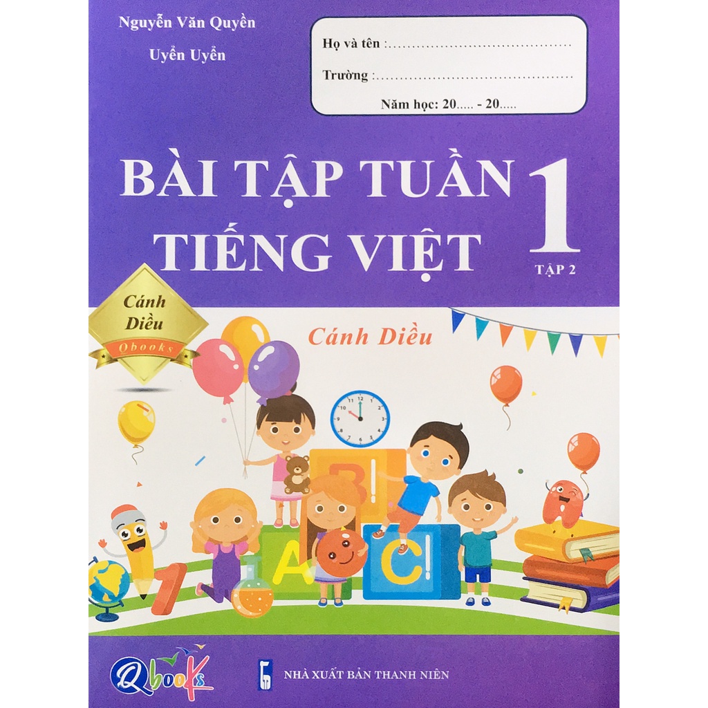 Sách – QBooks Bài tập Tuần Tiếng Việt  1 Tập 2 - Cánh Diều