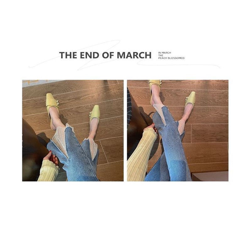 Quần jean lưng cao phong cách Hàn Quốc 2021 trẻ trung cho nữ