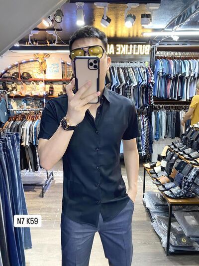 ÁO SƠ MI KẺ NHỎ N7 K59 VẢI LỤA CAO CẤP