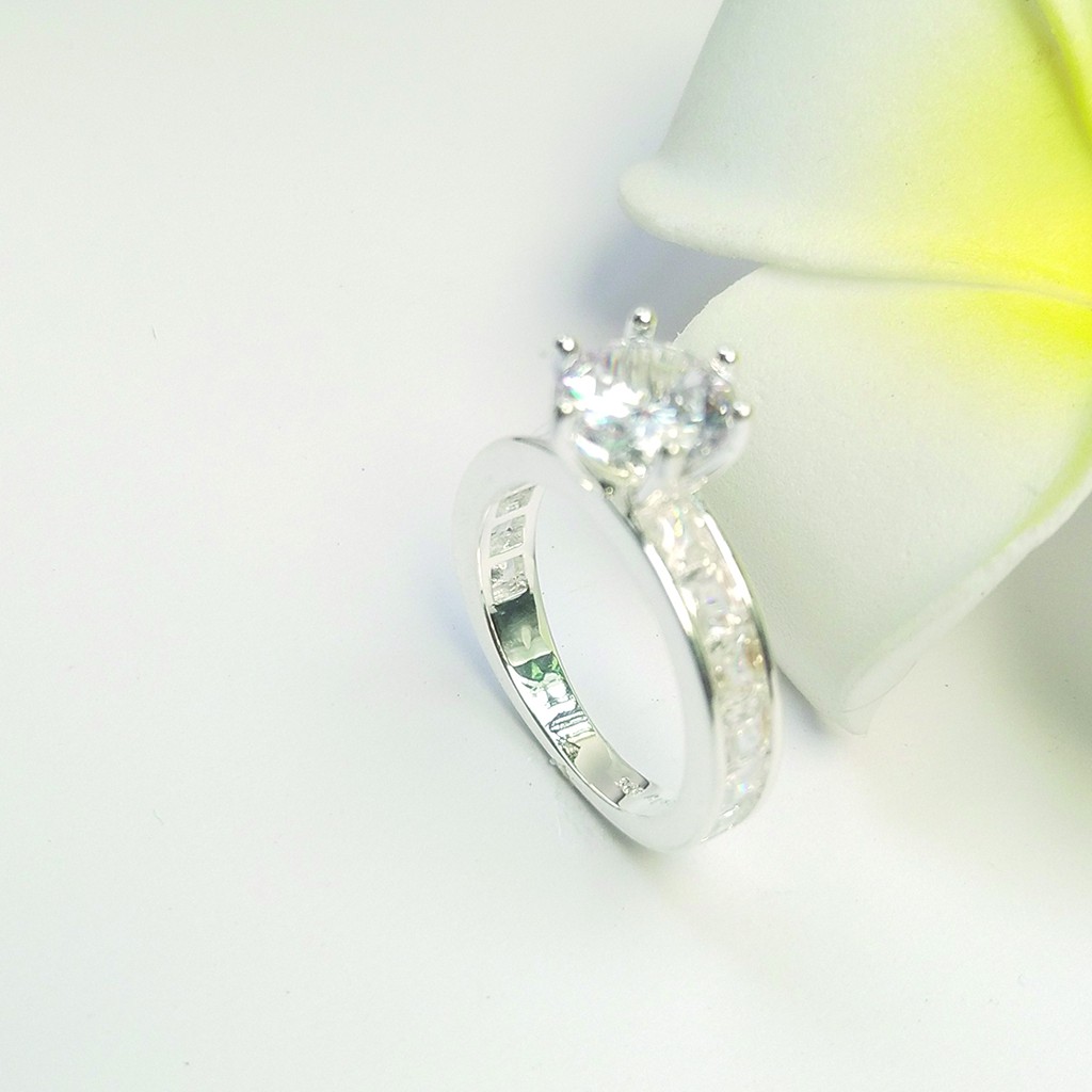 Nhẫn bạc Ý 925 , đính Kim Cương nhân tạo đẳng cấp ANTA Jewlery ATJ5507P