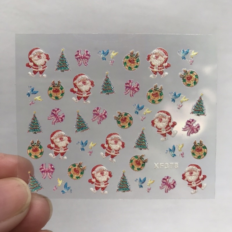 Sticker dán móng Noel Giáng sinh-hình dán nail