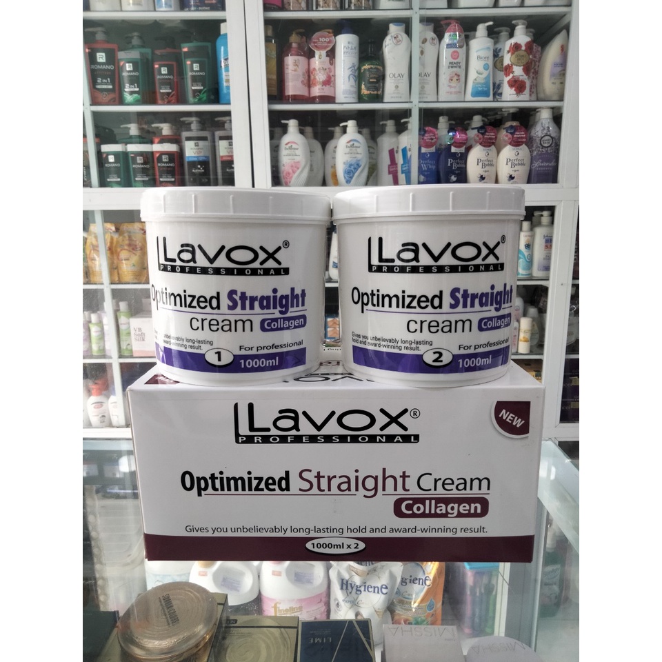 Thuốc Duỗi LAVOX TÍM 1000ml x2 Cao Cấp Siêu Bóng Mượt Thẳng Tự Nhiên Không Khô Tóc