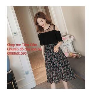Đầm cho con bú có khóa kéo