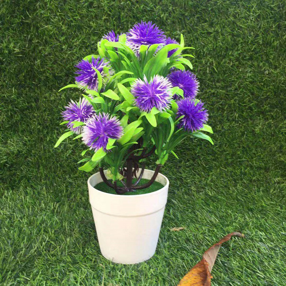 Chậu Hoa Nhân Tạo Để Bàn Trang Trí Bắt Mắt Tiện Dụng